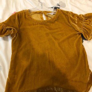 Velvet Yellow Top